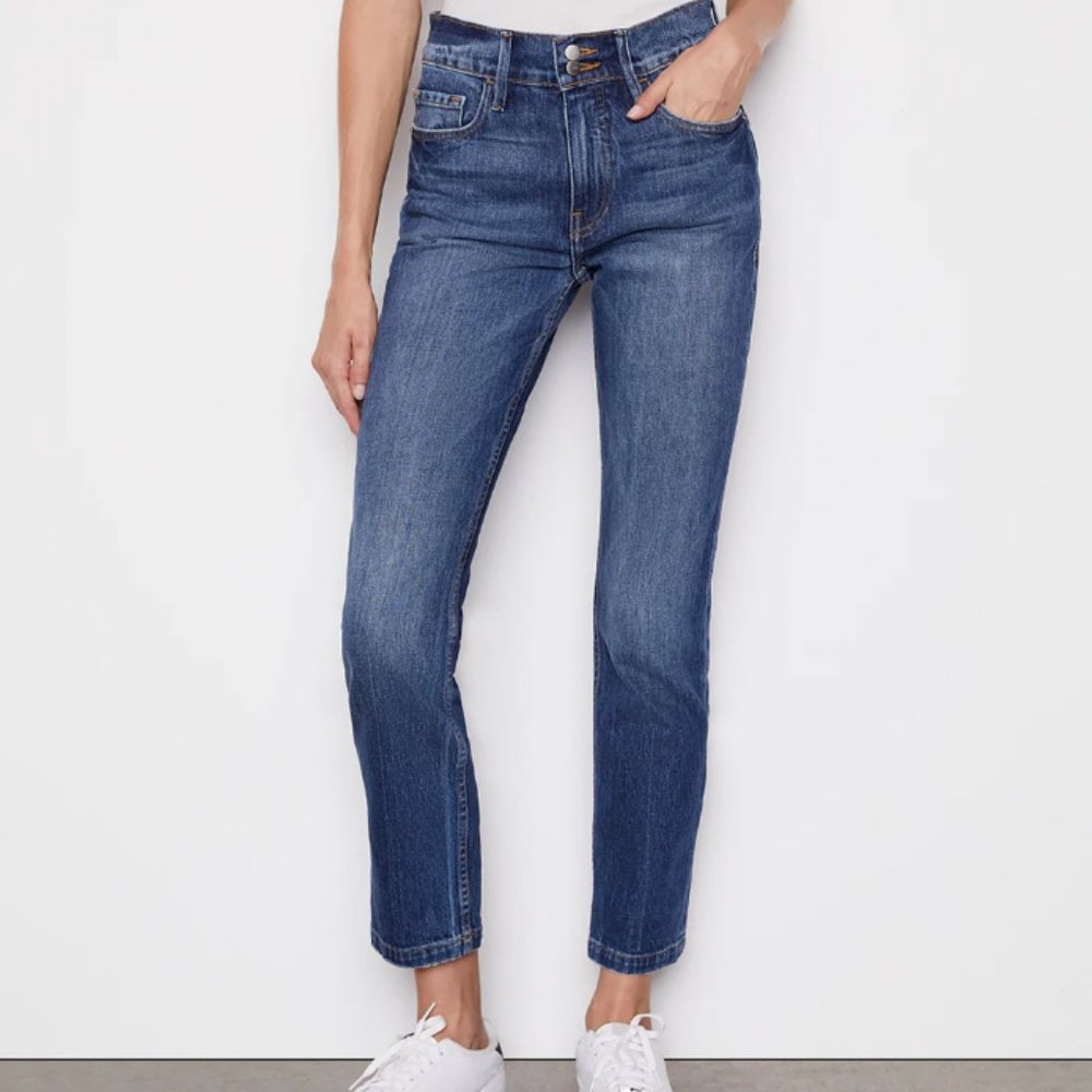 FRAME Denim Le Sylvie Straight High-Rise
